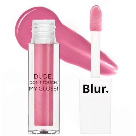 Blur Lip Gloss | Dude! Dont Touch My Gloss | Lipgloss Sheer Pink | Highly Pigmented, Moisturizing lip gloss and lip cheek tint | Lip gloss for girls, women | -