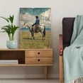 thumbnail image 5 of UXIEQU Cowboy on Horseback Canvas Wall Art Print 15.75x11.81 Inches, 5 of 8