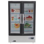 1 Set Doll House Double Door Refrigerator Miniature Refrigerator Model Mini Refrigerator