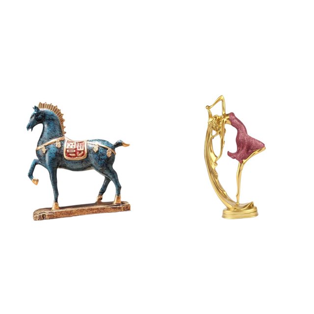 Figura de caballo,Figura de caballo Escultura animal coleccionable,Estatua de la niña bailarina,Estatua de bailarina de ballet,decoración del hogar,arte y artesanía,Escultura de