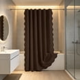 thumbnail image 6 of Eolstice Shower Curtain, 70.86x70.86 Inch Waterproof Cloth Curtain, Large Area Easy Clean Shade, Soft Foldable Hanging for Bathroom, Hotel and Home Decor,Brown, 6 of 6