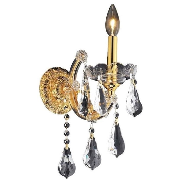 Elegant Lighting Maria Theresa Transitional Gold Wall Sconce 1 Light E12 Bulb