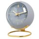 thumbnail image 1 of 1 Pcs Blue European Metal Alarm Clock, Desktop Bedside Student Silent Clock, 1 of 5