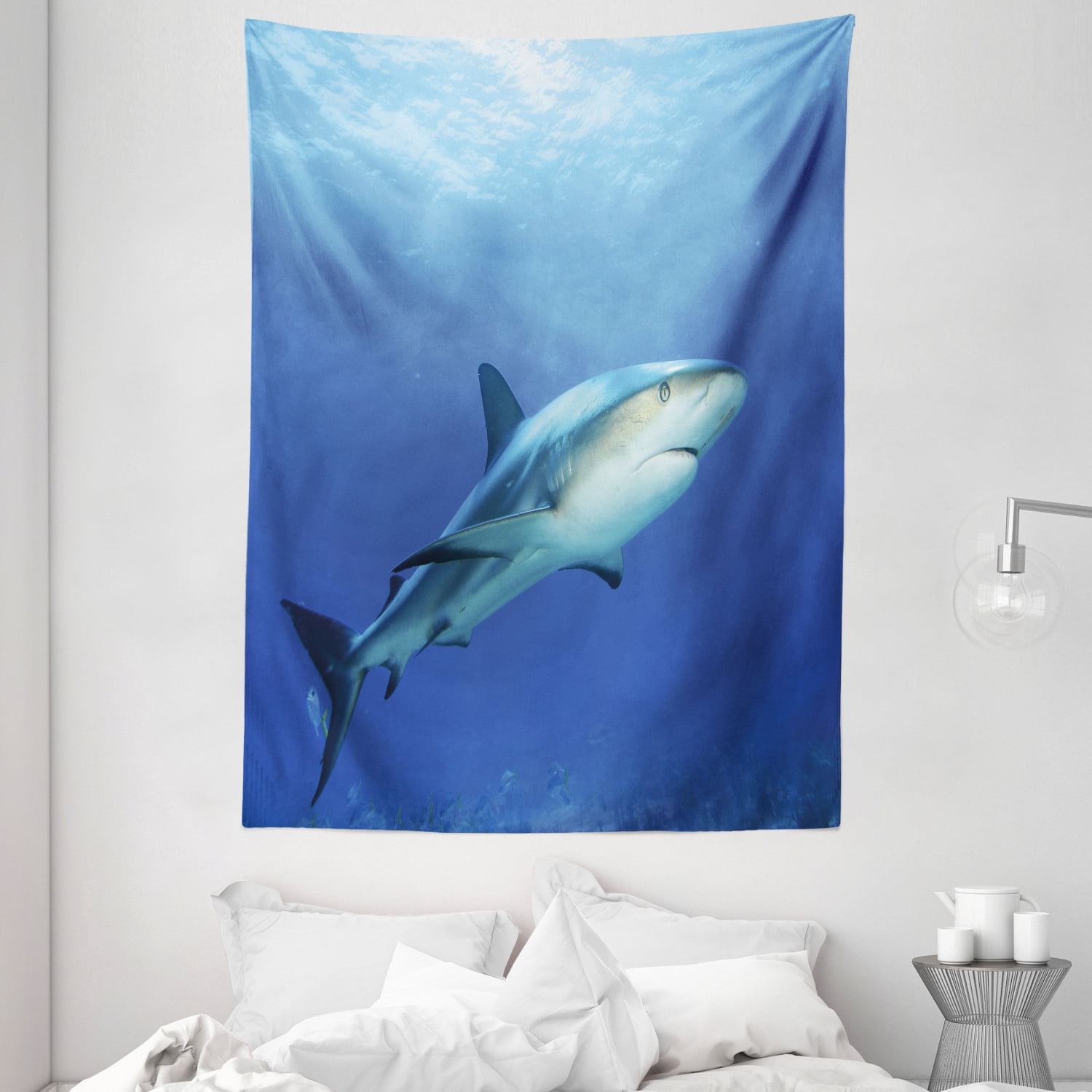 Water Living RoomBedroom Wall Art Sea Marine Life Home Decor Ocean Printable Poster Abstract Shark Digital Print Silhouette
