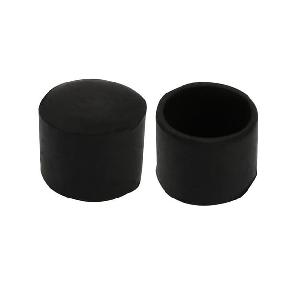 2pcs Furniture Desk Chair Fitting Round Rubber Leg Tip Cap 25mm Inner