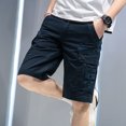 thumbnail image 3 of Pantalones cortos cargo de combate para hombre, para senderismo, camuflaje, bermudas para hombre, pantalones cortos anchos, pesados, ropa de calle vintage, grandes y altos, 3 of 5