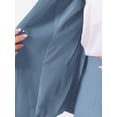 thumbnail image 6 of INSPIRE CHIC Women's 2 Piece Suit Set Collarless 3/4 Sleeve Blazer High Waist Pencil Skirt Work Outfits Grey Blue S, 6 of 6