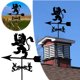 thumbnail image 1 of ¡Compra y Ahorra!, Veleta de viento de acero inoxidable pintada con aerosol para decoración de patio al aire libre Akmoler, 1 of 9