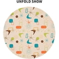 thumbnail image 3 of Mid Century Modern Atomic Retro Tablecloth Round Table Cloths Washable Holiday Table Cover Decorative for Kitchen Dinner Party One Size, 3 of 6