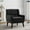 Faux Leather-Black, variant on UIXE PU Leather Accent Chair Indoor Upholstered Armchair for Living Room Comfy Arm Chair Single Sofa Set, Brown