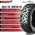 thumbnail image 2 of Set 4 WANDA ATV tires 22x7-12 front & 22x10-10 6PR fit for 2011 Tomberlin SDX 200 T14, 2 of 6