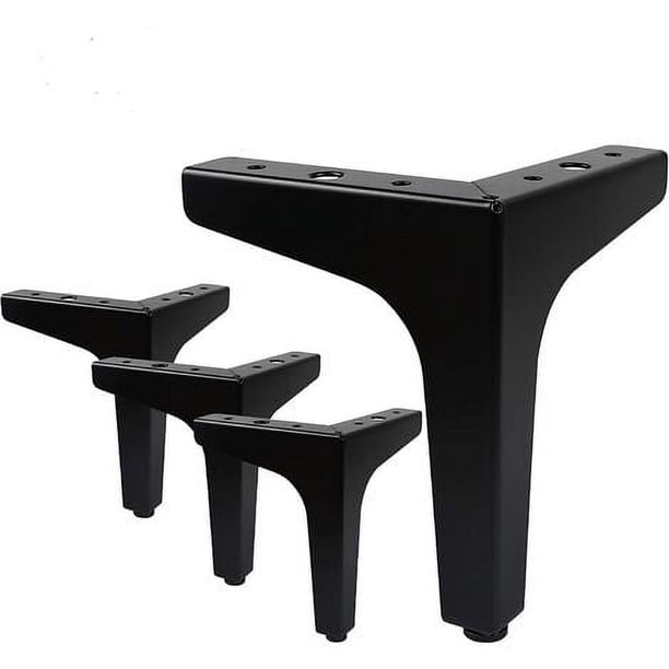 Patas para muebles de estilo moderno de mediados de siglo, soportes de metal de hierro de alta calidad para proyectos personalizados, diseño antideslizante que garantiza la protección del piso, gran