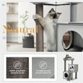 thumbnail image 3 of Cat Tree es Cat Tower with Dual Condos for Indoor Cats Plush Cat House with Padded Perch Scratching Ramp and Posts and Replaceable Balls, 3 of 7