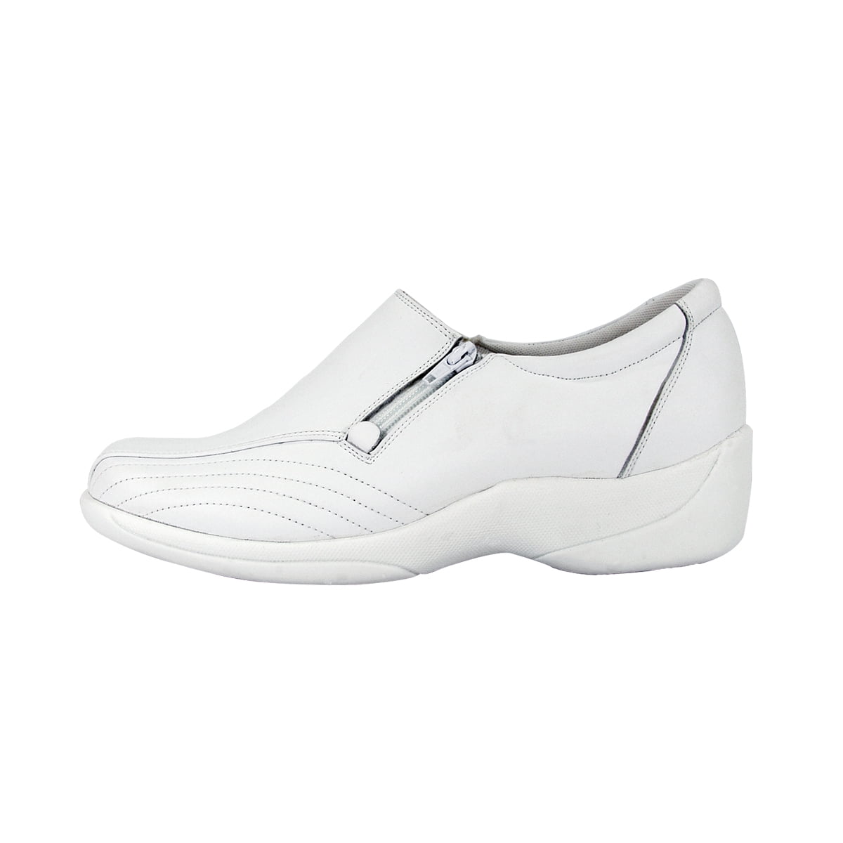 24 HOUR COMFORT Vera Wide Width Professional Sleek Shoe WHITE 10.5