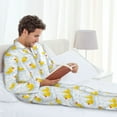 thumbnail image 6 of Uemuo Yellow Rubber Duck Pattern 2-Piece Loungewear Set - Men’s Soft Sleepwear, Cozy Winter PJs, Comfy Sleep Set-Medium, 6 of 7