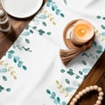 thumbnail image 3 of Teal Eucalyptus Table Runner 72 Inches, Watercolor Spring Weeping Botanical Bed Runner Dresser Scarves Tabletop for Indoor Outdoor Parties/Ceremony/Banquet, 18" x 72", 3 of 8