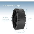 4inch Black Silent Wheel kit for Igloo Coolers, Fits Igloo 5 Gal Beverage Rollers, Ice Cube 60/