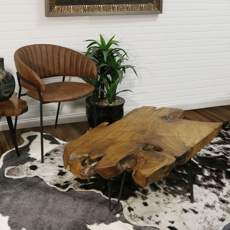 Badang Carving Coffee Table Natural Lacquer Finish Walmart