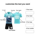 thumbnail image 4 of Custom Football Kit Set for Adult and Child, Name Number Team Logo DIY Family Match Personalized Jersey Shirt Shorts Set, Dad and Son Matching Outfits Light Blue XXXXXL, 4 of 6