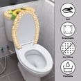thumbnail image 4 of HELLHERO Sunflower Toilet Lid Seat Cover Elastic Installation for Bathroom Accessories Easy to Clean Toilet Lid Seat Cover Set, 4 of 8