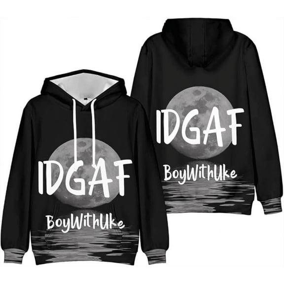 Boywithuke 2025 Burnout World Tour Hooded Drawstring Pocket Sweatshirt Men/women Hip Hop Pullover
