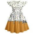 thumbnail image 4 of MUXiin Girls Dresses Size 14-16 Tie Dye Flutter Ruffled A-Line Tropical Dresses Pretty Flower Girl Dress Toddler, 4 of 4