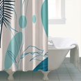 thumbnail image 4 of Blue Boho Plant Pattern Shower Curtain 84"x72" ,Bathroom Decorative Shower Curtains Set with 12 Hooks,Modern Waterproof Washable Shower Curtain, 4 of 6