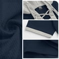 thumbnail image 6 of Men's Colorblock Short Sleeve Hoodie T-Shirt | Cotton Blend Pullover Hooded Top | Crewneck, Athletic Fit, Kangaroo Pocket | Breathable, Stretch Fabric | Casual Daily, | Zenithor,Navy 3XL, 6 of 9