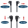 thumbnail image 5 of Qianrenon Cable De Extensión Mini Usb A Usb 2.0 De 90 Grados Mini Usb B De 5 Pines Macho En Ángulo Recto A Usb 2.0 Macho Cable De Dispositivos Gps De Datos De 1,5 M (Curva Derecha), 5 of 5