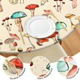 thumbnail image 4 of Red Mushroom Line Light Pattern Round Fitted Tablecloth with Elastic Edge,Dining Table Cover Waterproof,Outdoor Round Tablecloth for Camping,Dining,Indoor and Outdoor, 4 of 7