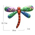 thumbnail image 2 of Morttic Metal Dragonfly Decor Wall Sculptures Ornaments Garden Art Hanging Decoration for Patio Porch Fence (Green), 2 of 9