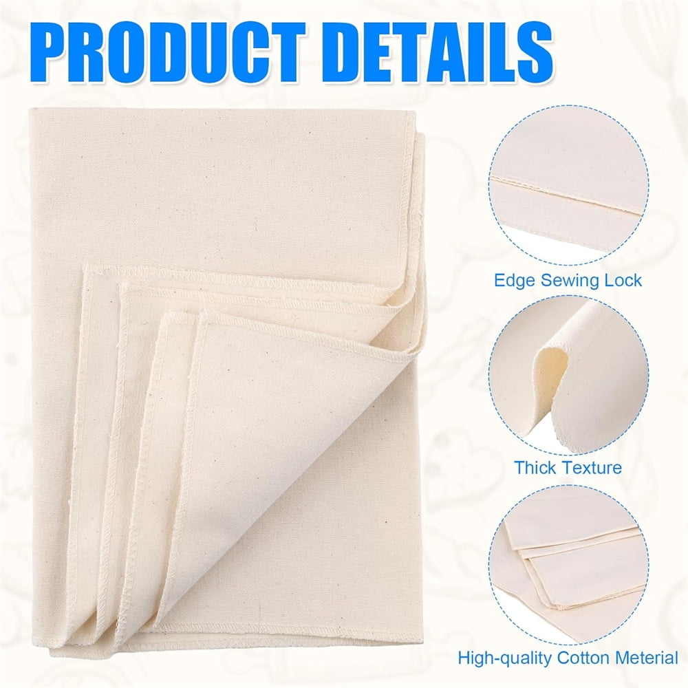 6 Pack Linen Bread Baking Cloths – 14x18 Inch Proofing Linens For Sourdough & Artisan Loaves – Reusable Dough Wraps