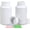 White, variant on 4 Pack 3.4 oz White and Black Fluorinated Plastic Bottles with & Caps, Small Travel Size Containers for Liquid, Water, Toiletries, , Industrial Reagents Storage
