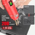 thumbnail image 3 of Soldador de plástico recargable por USB inalámbrico de 200 W, kit de soldadura de plástico con 400 piezas, 3 of 8