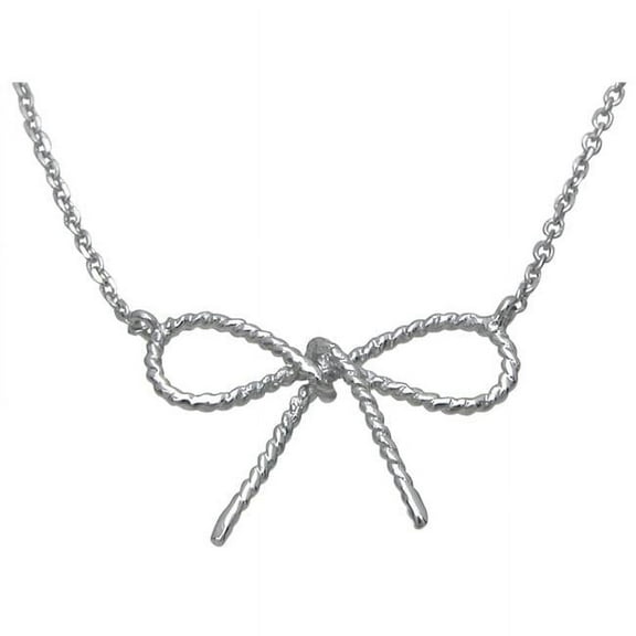 Sterling Couture n6961 Sterling Silver Bow Tie Necklace
