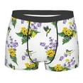 thumbnail image 4 of Goofa Lavender Flowers Printed Men's Boxer Briefs Underwear, Moisture-Wicking Underwear, Trunk,Soft and Breathable Cotton Underwear-X-Large, 4 of 9
