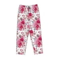thumbnail image 4 of Goofa Peonies And Roses Printed Soft Pajama Pants for Women, Wide Leg Comfy Casual Lounge Yoga Pants-X-Large, 4 of 9