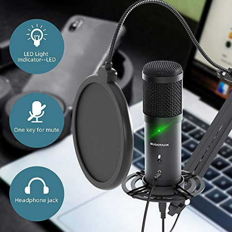 Podcast Microphone Professional 192Khz/24Bit USB Condenser