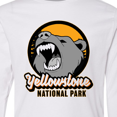 thumbnail image 4 of Inktastic Yellowstone Growling Bear Long Sleeve Youth T-Shirt, 4 of 5