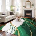 thumbnail image 2 of 5'x8' Area Rugs, Dark Green Marble Indoor Outdoor Area Rug for Living Room Bedroom, Modern Ink Painting Art Abstract Washable Bathroom Rugs Kitchen Floor Carpet Mats Home Decor Aesthetic, 2 of 8