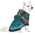 thumbnail image 2 of Lsque Tropical Paradise Window View Pattern Small Dog Sweater Hoodies Pet Grey Hooded Soft Fleece Sweatshirts with Pocket Fall Winter Puppy Cat Sweaters Warm Clothes-Medium, 2 of 7