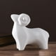 thumbnail image 4 of Estatua decorativa de oveja, escultura de animal coleccionable de cerámica moderna para Blanco Pequeño, 4 of 6