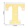thumbnail image 3 of Efavormart 6" 3D Gold Marquee Letters 5 LED Light Up Letters Warm White LED Letter Lights - T, 3 of 10