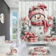 thumbnail image 4 of Accesorios de baño Cortina de ducha navideña Cortina de Papá Noel Fondo Tela colgante Juego de baño Juego de baño de poliéster, 4 of 6
