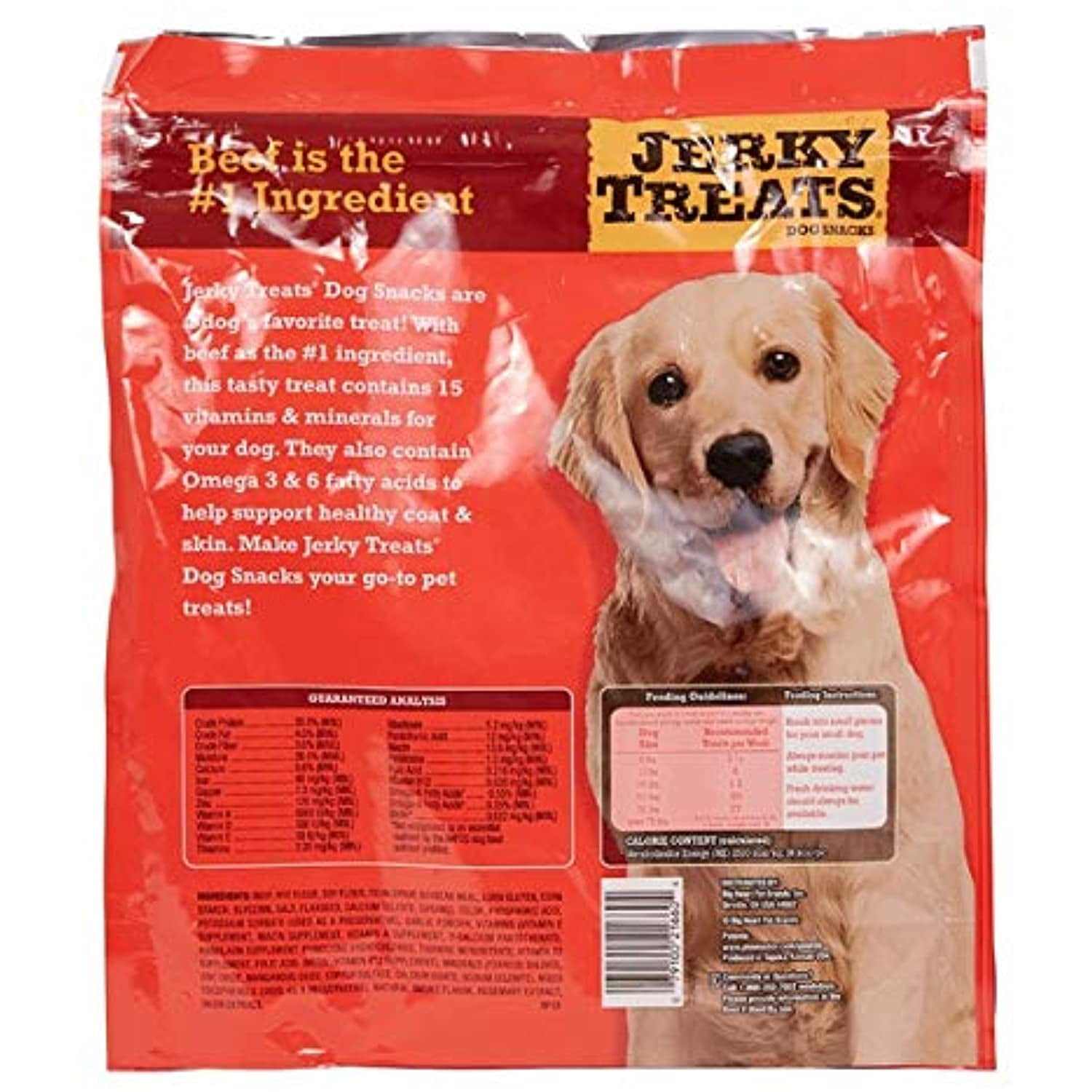Jerky Treats American Beef Dog Snacks 60 oz, 2 Count