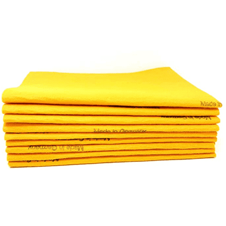 10 Pack EXTRA LARGE Original German Shammy Cloths Chamois Towels Super Absorbent For Pets, Parenting Tool Cleaning For Home And Commercial Use WHOLESALE BULK