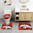 thumbnail image 2 of Juego de alfombras de baño de 3 piezas del equipo Broncos Alfombra antideslizante para baño de 24 x 16 pulgadas, 2 of 7