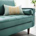 thumbnail image 4 of Loveseat Sofa, Velvet, Teal Blue, Modern Contemporary Urban Design, Living Lounge Room Hotel Lobby Hospitality, 4 of 9