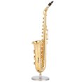 thumbnail image 4 of Adornos de saxofón decoración en miniatura Mini instrumento musical modelo regalo artesanía 19cm, 4 of 12