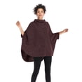 thumbnail image 2 of FANNYC Women's High Neck Casual Sweater Irregular Cloak Bat Sleeve 100% Cotton Pullover Top Comfortable Temperament Girl Shawl Suitable Indoor Or Outdoor, 2 of 7